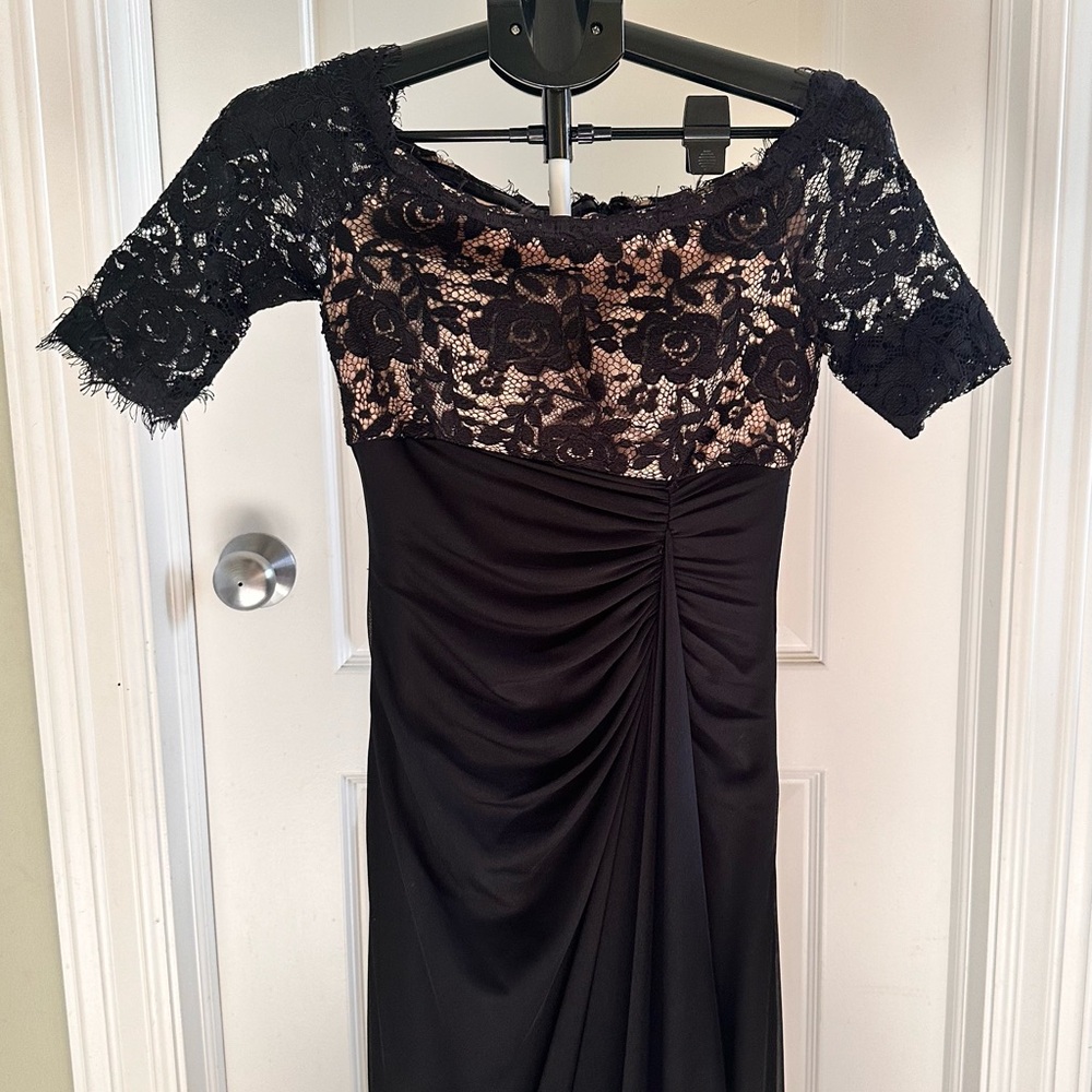 Black long evening dress